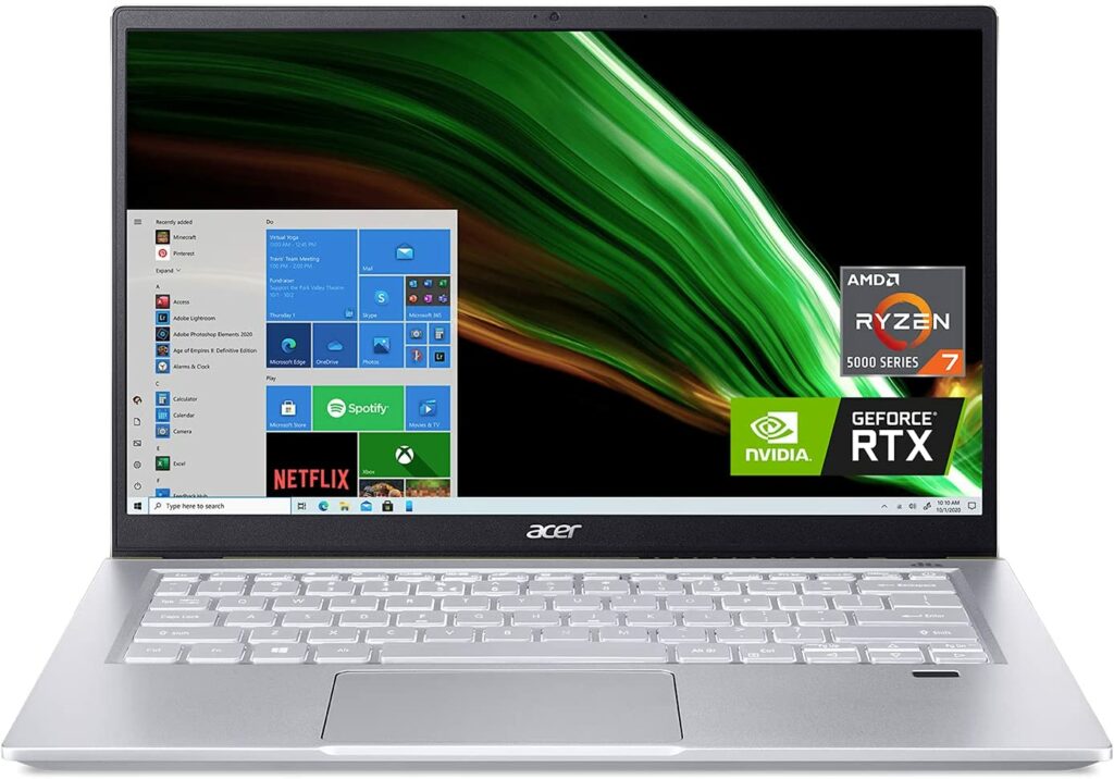 Acer Swift X SFX14-41G-R1S6 Creator Laptop - Best laptop for engineering students