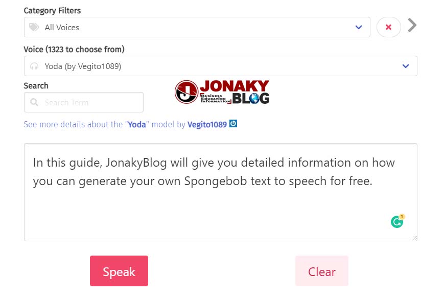 Spongebob text to speech