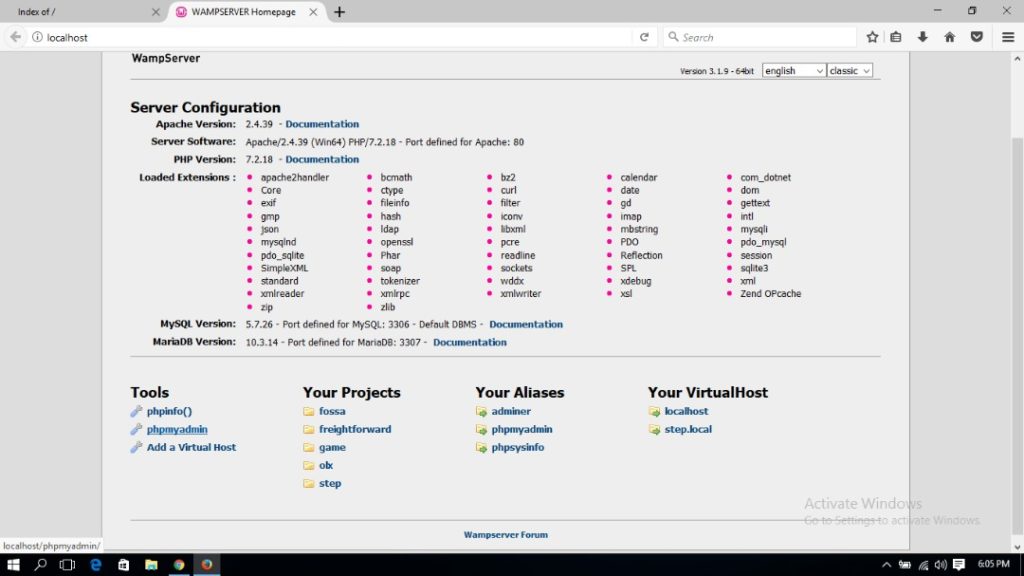 how to design wordpress website - WAMPSERVER homepage