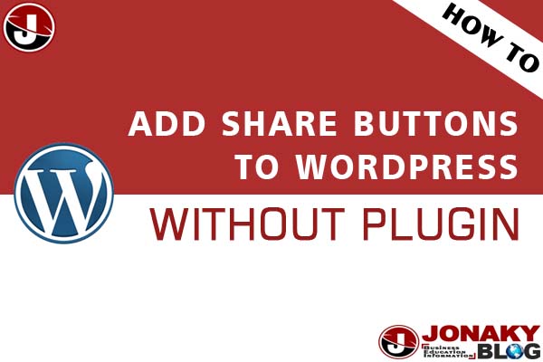 add share buttons to WordPress without plugin