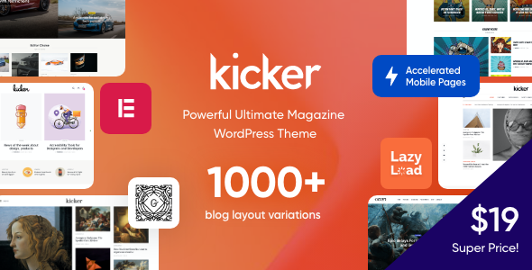 kicker - magazine WordPress theme