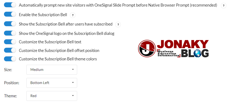 Prompt Settings & Subscription Bell