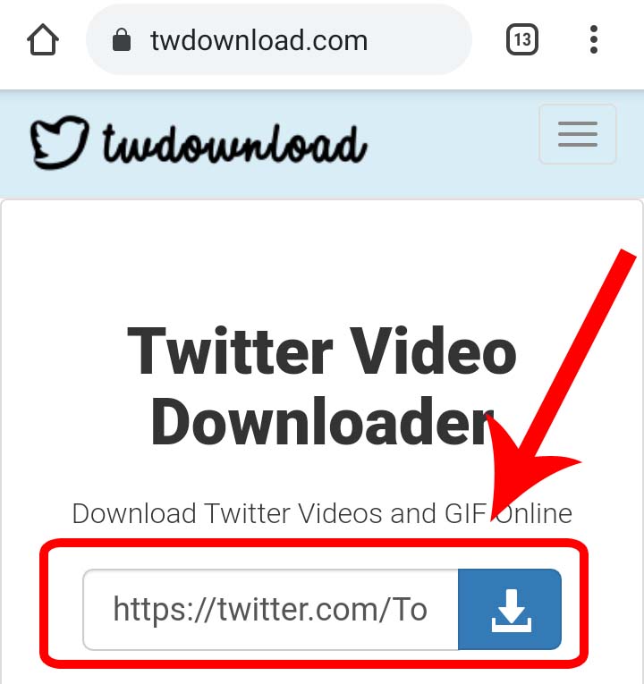 Download twitter video on mobile